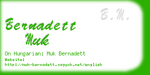 bernadett muk business card